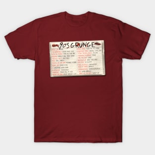 90's Grunge Rock Tape Cassette T-Shirt